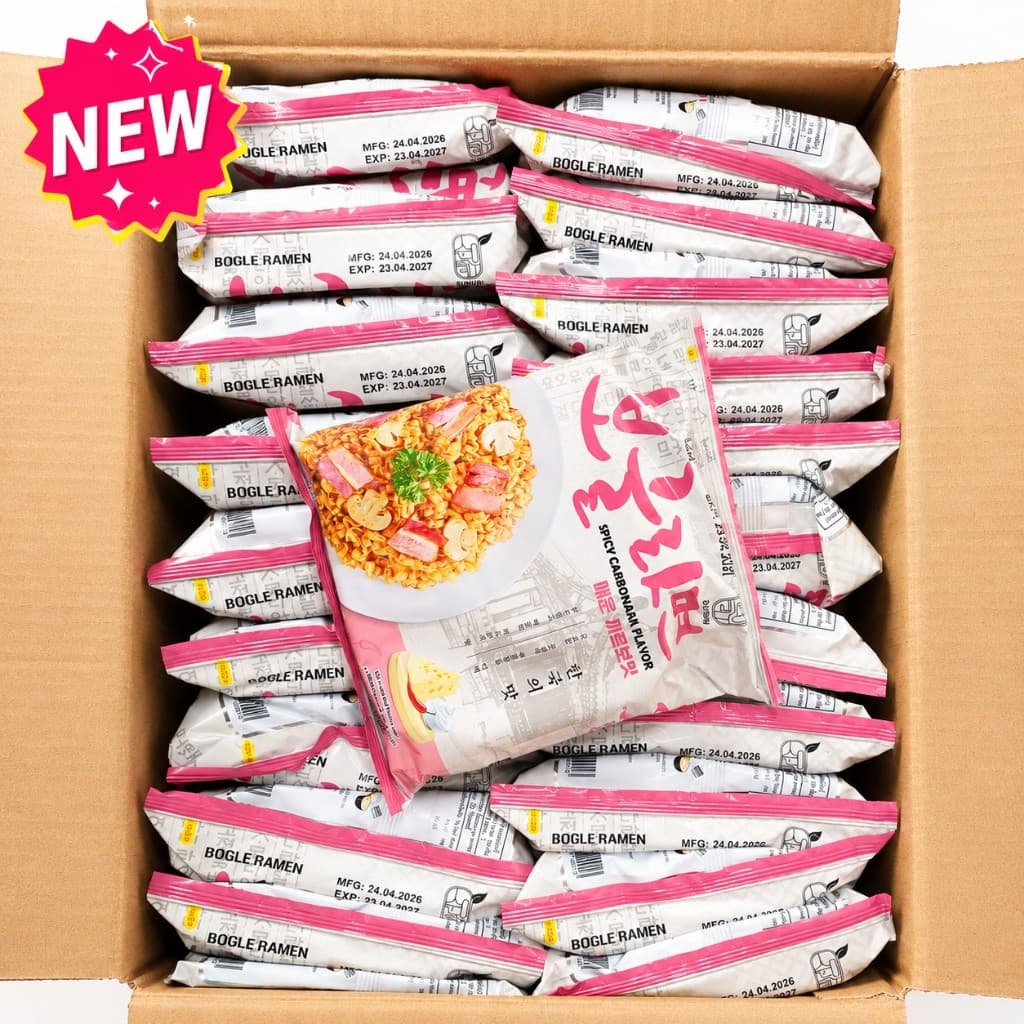 สินค้าใหม่!! BOGLE RAMEN SPICY CARBONARA FLAVOR รามยอนสไปซี่คาโบนาร่า | SUNURIKFOOD รามยอนเกาหลี รูปที่ 6