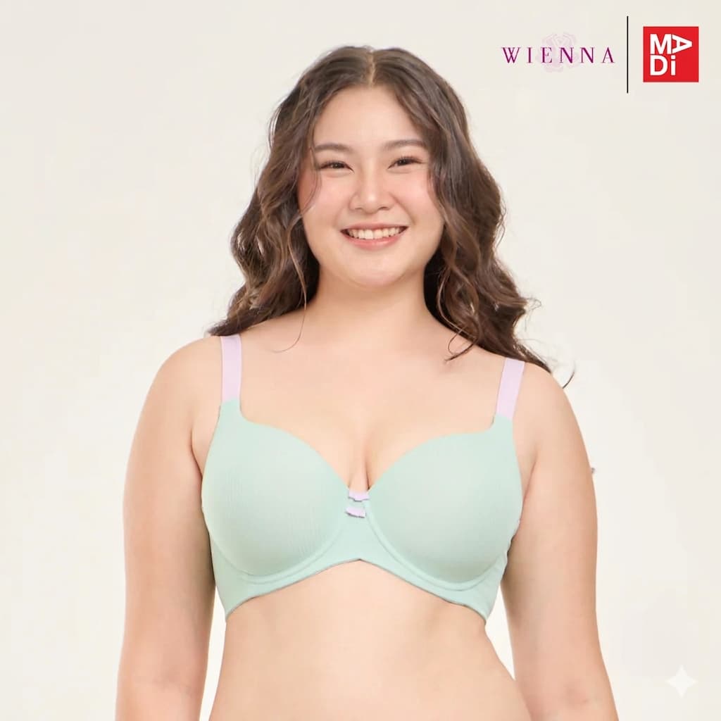 Full Moon Bra เสื้อในมีโครง สาวคัพใหญ่ เต้าโมล ตัวเรียบ สีสันสดใส่ น่ารัก กระชับทรงสวย NB41461 NB41462 รูปที่ 3