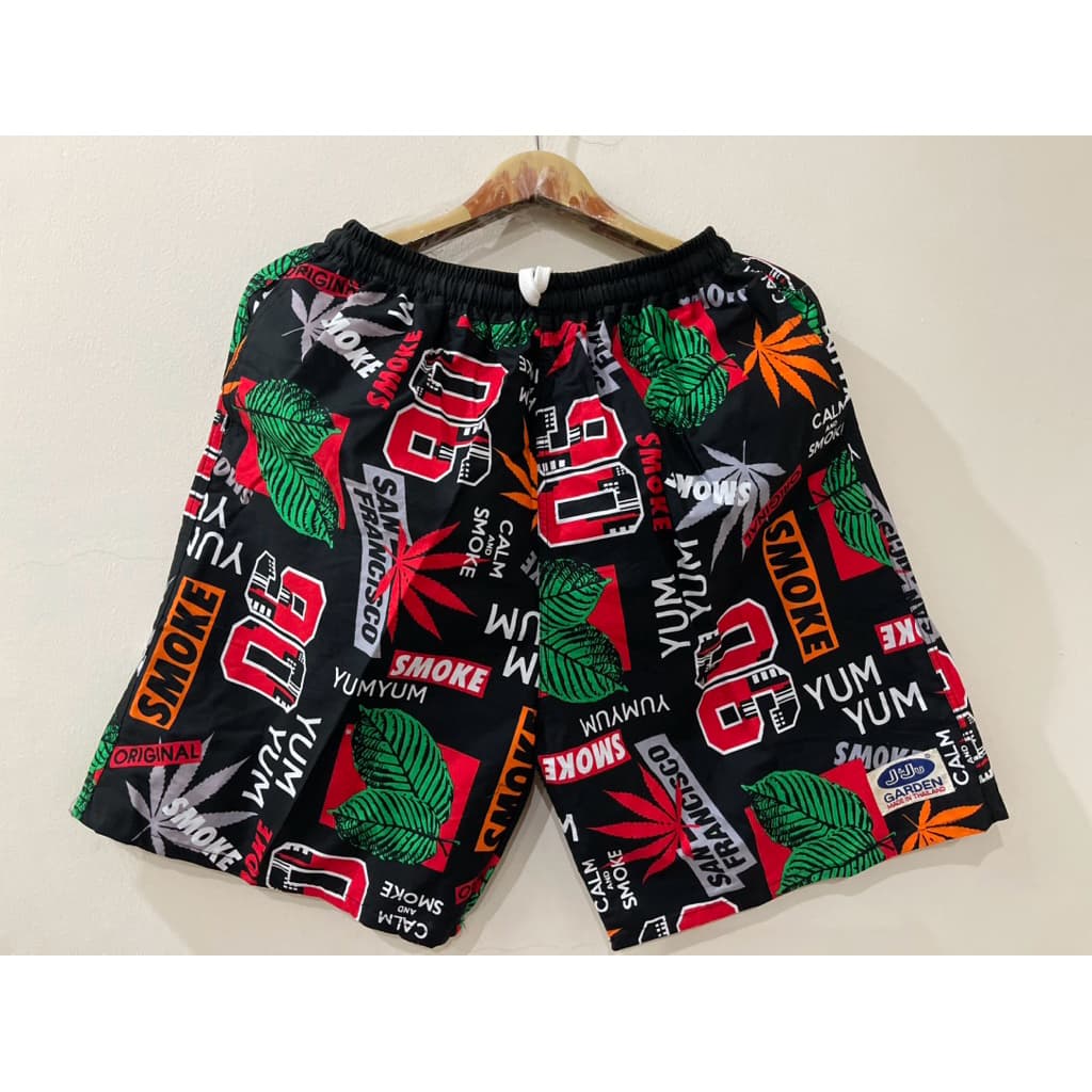 กางเกงขาสั้นเจเจ % ลายกัญชากระท่อมมาใหม่ครบไซร์ กสิ่งM L XL รูปที่ 2