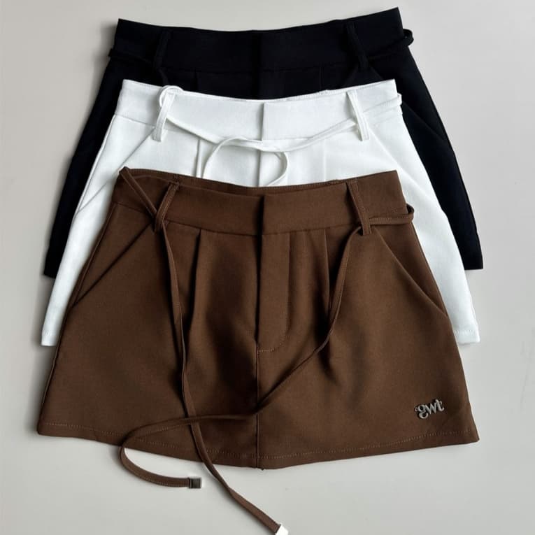 Geschwisters "Pena Skirt" เอวต่ำใต้สะดือ ผ้าพรีเมี่ยมมีซับในเนื้อผ้าเดียวกับกางเกง รูปที่ 1
