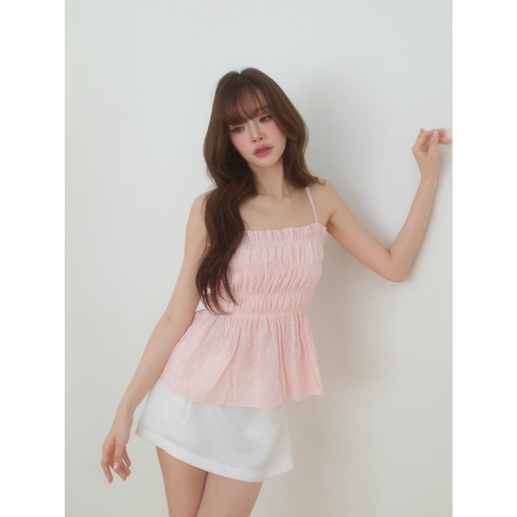 Sister.rrr : GEL TOP เสื้อสายเดี่ยวจับจีบช่วงอก รูปที่ 5