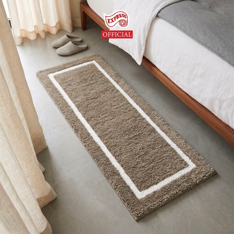 EXPRESS CARPET พรมเช็ดเท้ายาว 50x120cm หนานุ่ม16-30mm พรมยาวมีกันลื่น ซักได้ แห้งไว รูปที่ 4