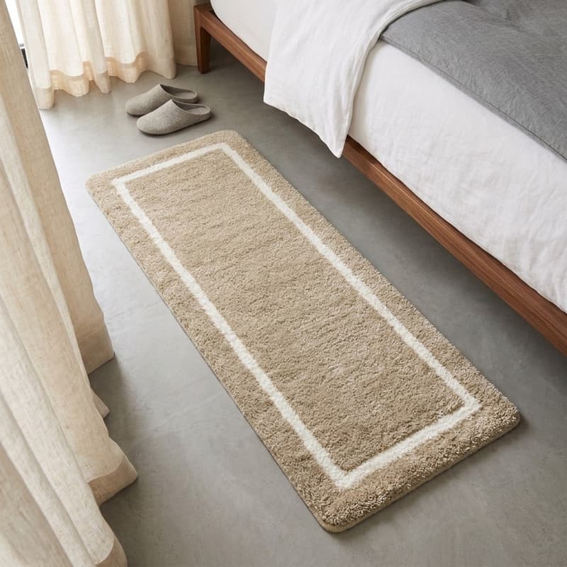 EXPRESS CARPET พรมเช็ดเท้ายาว 50x120cm หนานุ่ม16-30mm พรมยาวมีกันลื่น ซักได้ แห้งไว รูปที่ 1