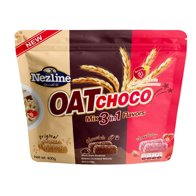 Nezline Oat Choco ข้าวโอ๊ตอัดแท่ง 7 รสชาติ ธัญพืชอัดแท่ง ยี่ห้อ Nezline รูปที่ 2