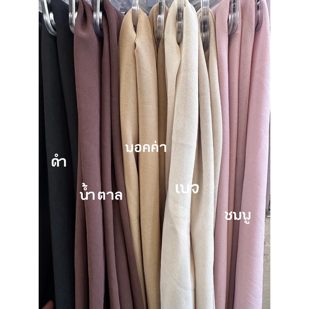 ผ้าคลุมสามเหลี่ยมทรงหน้าตุรกี ผ้าชีฟอง โทนสีสวยละมุน รูปที่ 4