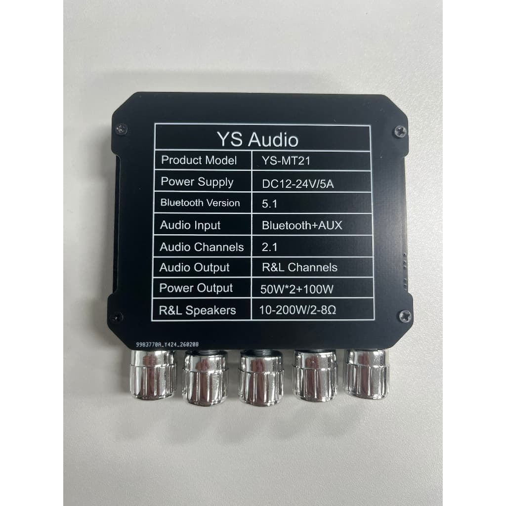 SINWINY YS-MT21 TPA3116 2.1 ช่องบลูทูธ 5.0 เครื่องขยายเสียงซับวูฟเฟอร์ 50WX2 + 100W เครื่องขยายเสียงสเตอริโอเบส รูปที่ 4