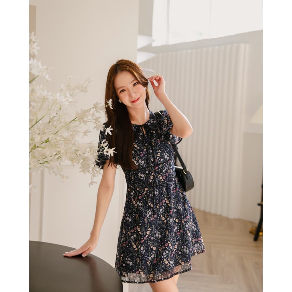 DR0497 LABELLE รุ่น Sammie Dress เดรสสั้นทำงาน เดรสน่ารัก รูปที่ 2