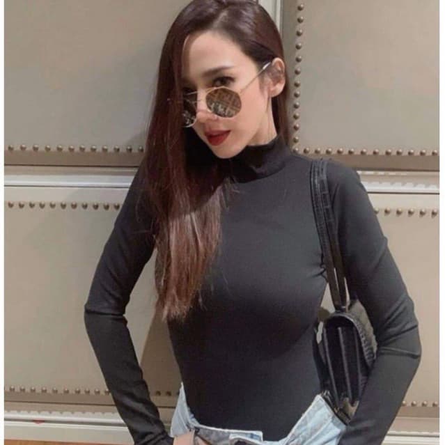 MNV STUDIO Bodysuitบอดี้สูทคอเต่าแขนยาวใส่แล้วรัดรูปสุดๆทรงดีใส่แล้วพลางหุ่นได้จริงใส่แมทร์สวยๆ รูปที่ 1