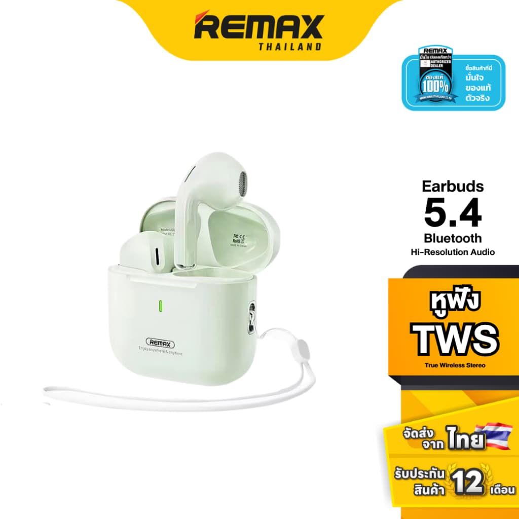 Remax SmallTalk BT CozyBuds w27 - หูฟังไร้สาย บลูทูธ รูปแบบ earbud ขนาดเล็ก น้ำหนักเบา รูปที่ 1