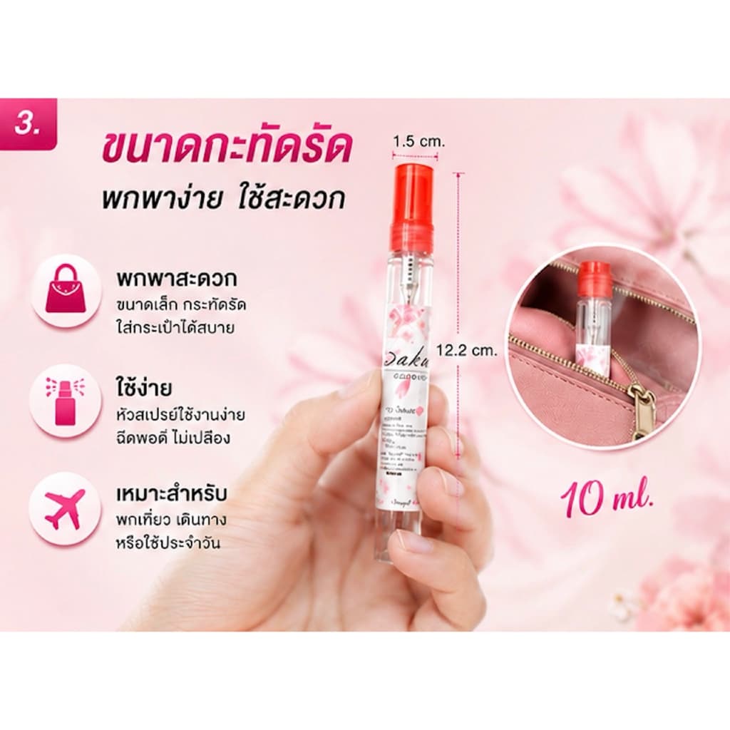 น้ำหอมเกาหลี นิยม CC 10ml 1 กล่อง 12 หลอด 10 มล น้ำหอมพกพา กลิ่นติดทน หอมละมุน น้ำหอมวิเวียน แท้ ใช้งานง่าย รูปที่ 4