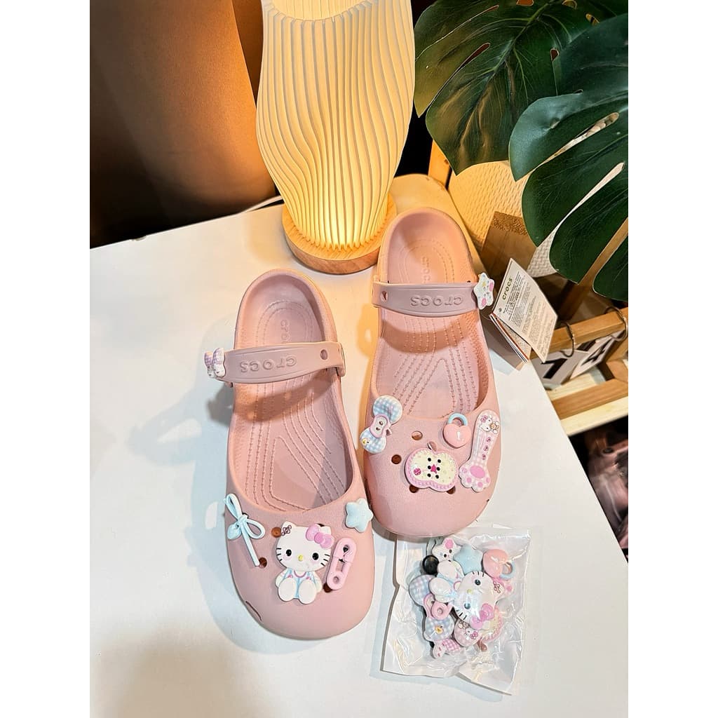 รองเท้าCrocs ทรงบัลเล่ต์ สีชมพู แท้เมคอินเวียดนาม ฟรีตัวติด!!! รูปที่ 8