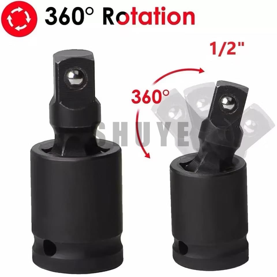 บล็อกข้ออ่อน ข้ออ่อนลม บล็อกข้อต่ออ่อน อะแดปเตอร์ข้ออ่อน 1/2" 360° รูปที่ 1
