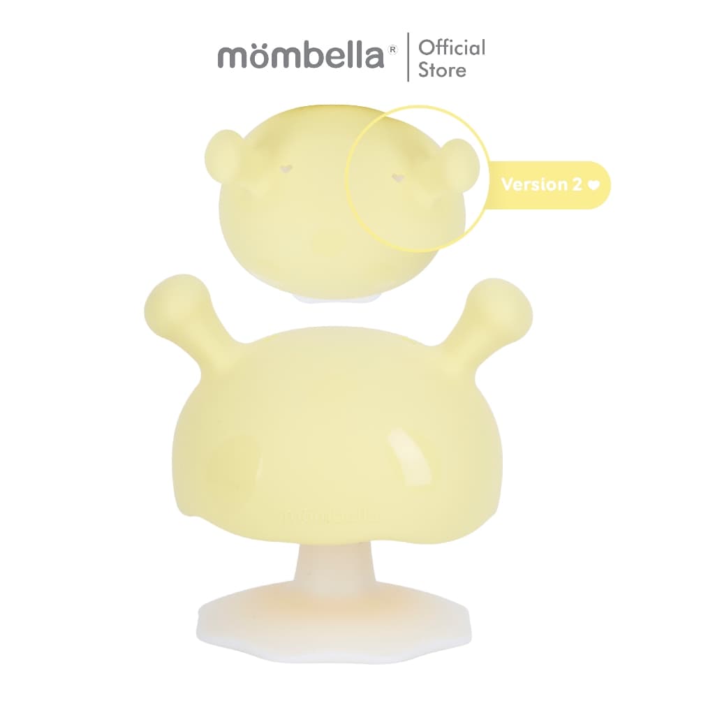 Mombella ยางกัดเห็ดมัมเบล่าสุดนิ่ม ของแท้จากอังกฤษ ปลอดภัยมี มอก. ยางกัดซิลิโคนอันดับ1 Mushroom Teether Milky Yellow รูปที่ 2