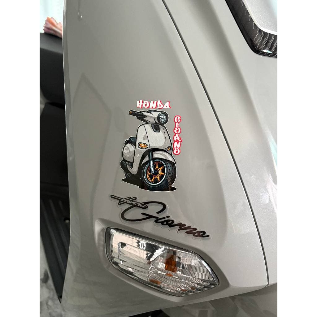 สติกเกอร์จิออโน่ สติกเกอร์ติดรถและโทรศัพท์ ลาย HONDA GIORNO มีสีรถให้เลือกถีง9สี ดีไซน์โดดเด่นไม่ซ้ำใคร sticker รูปที่ 2