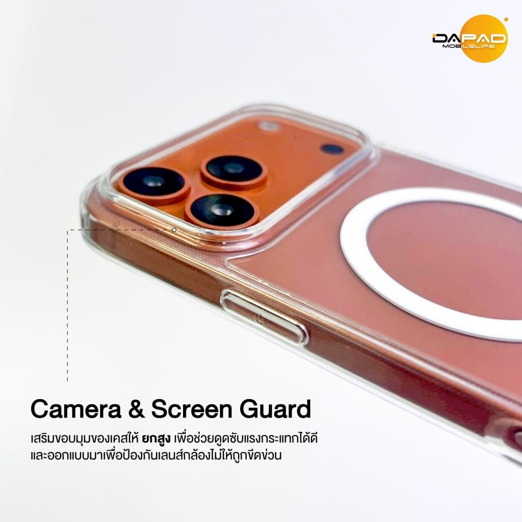 DAPAD Wisdom Case สำหรับรุ่น IP17 PRO MAX /17 PRO /iPhone AIR/17 เคสพรีเมียมมีกันปุ่ม กันกระแทกอย่างดี รูปที่ 5