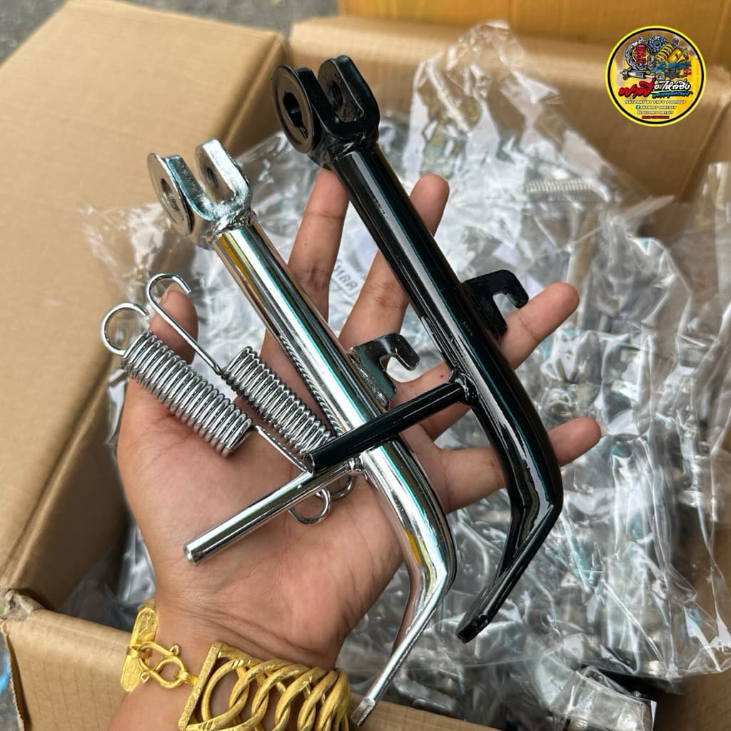 ขาตั้งข้างโหลดฟอซ่า/ FORZA350 พร้อมสปริงขาตั้งข้างเลส ตรงรุ่นฟอซ่า ใส่ได้เลยไม่ต้องแปลง มี2สี รูปที่ 1