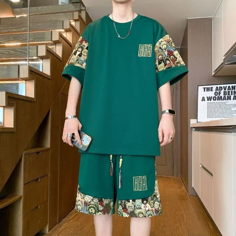 CODไซส์ใหญ่ชุดสูทผู้ชาย เสื้อ+กางเกง ชุดSet2ชิ้น นุ่มลื่น ใส่สบาย ไม่ร้อน ไม่อึดอัด 3 สีใหม่ให้ เหมาะกับฤดูร้อน รูปที่ 4