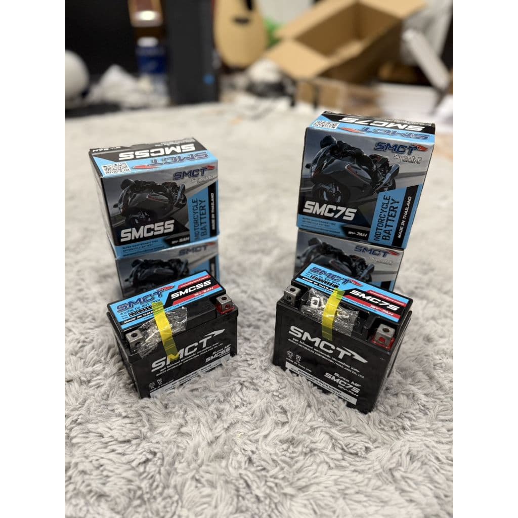แบตเตอรี่ SMCT 12V-5AH/12V-7AH สำหรับรถจักรยานยนต์ สามารถใส่ได้หลายรุ่น รูปที่ 2