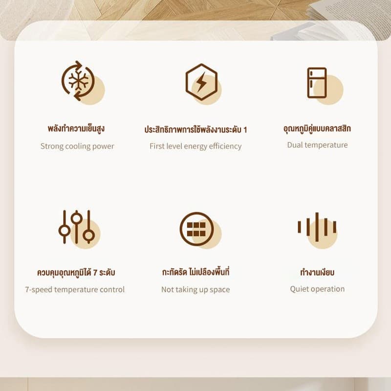 LENODI ตู้เย็น 2 ประตูสีดำ ความจุ148L ตู้เย็นในบ้านขนาดเล็ก เหมาะสำหรับบ้านเช่า หอพัก และสำนักงาน Refrigerator 4.9Q รูปที่ 3