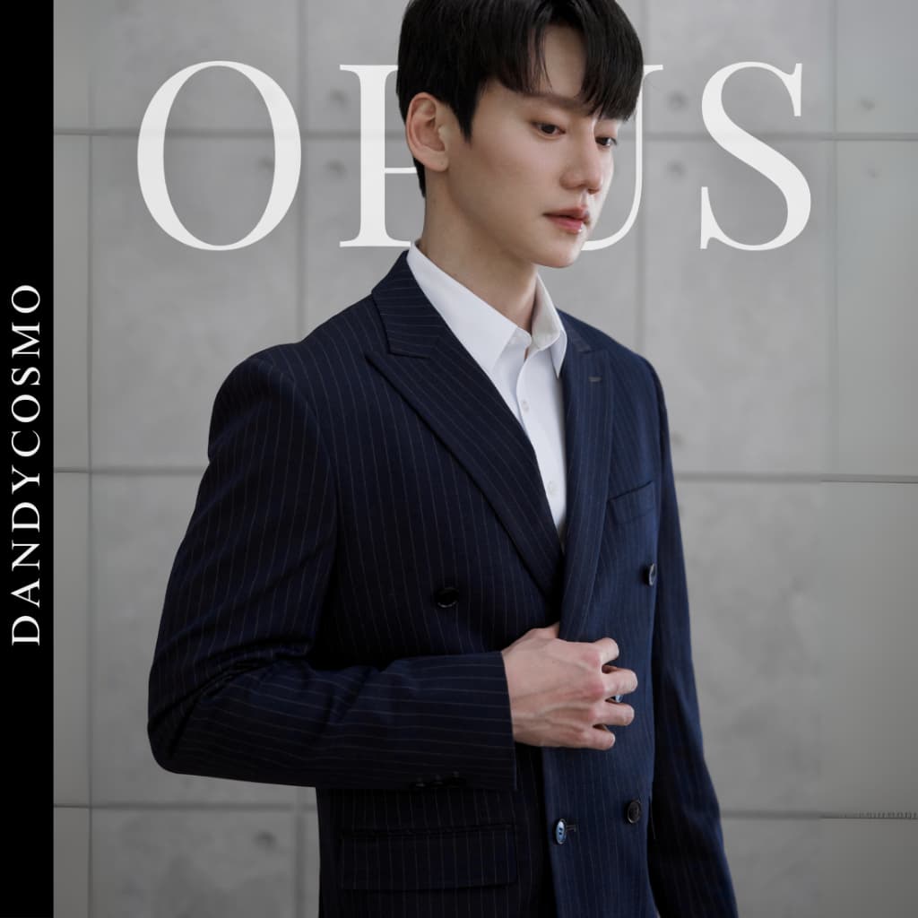 DANDY COSMO | ชุดสูท ลายทาง กระดุมคู่ สุดพรีเมียมคลาสสิค รุ่น Opus stripe [สินค้าจำหน่ายแยกชิ้น]