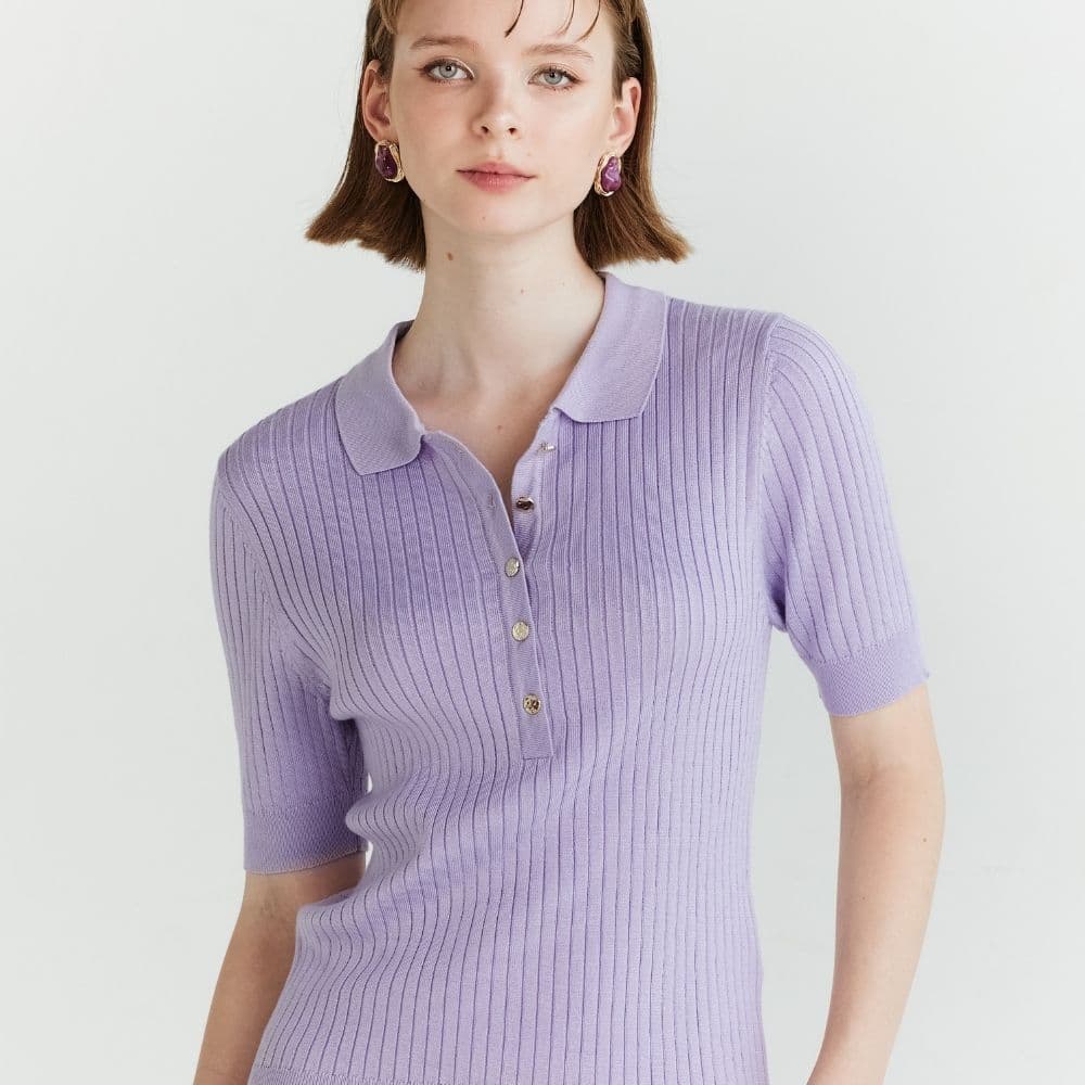 MAVE LIMITED COLORS เสื้อ Crema knit top สี Mint,Taro รูปที่ 6