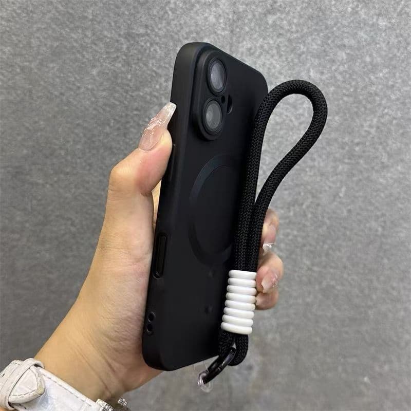 เคสทรศัพท์ For iphone 17 Air 11 13 16 15 12 14 Pro Max เคสโทรศัพท์มือถือแม่เหล็ก ป้องกันกล้อง พร้อมโลหะ+สายคล้องโทรศัพท์ รูปที่ 8
