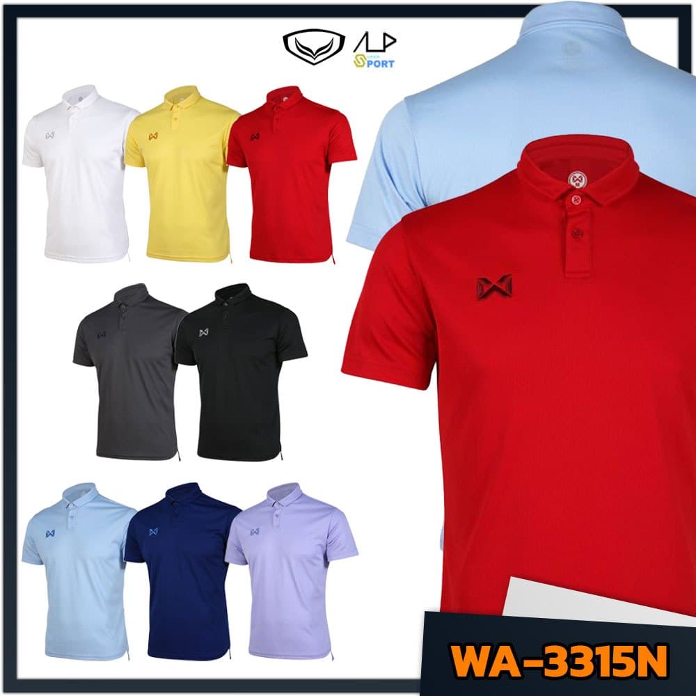 ลดโหดเหมือนโกรธใคร! เสื้อโปโล warrix วาริกซ์ วอริกซ์ รุ่น WA-212PLACL30 PIQUE POLO แท้ 100 รูปที่ 1