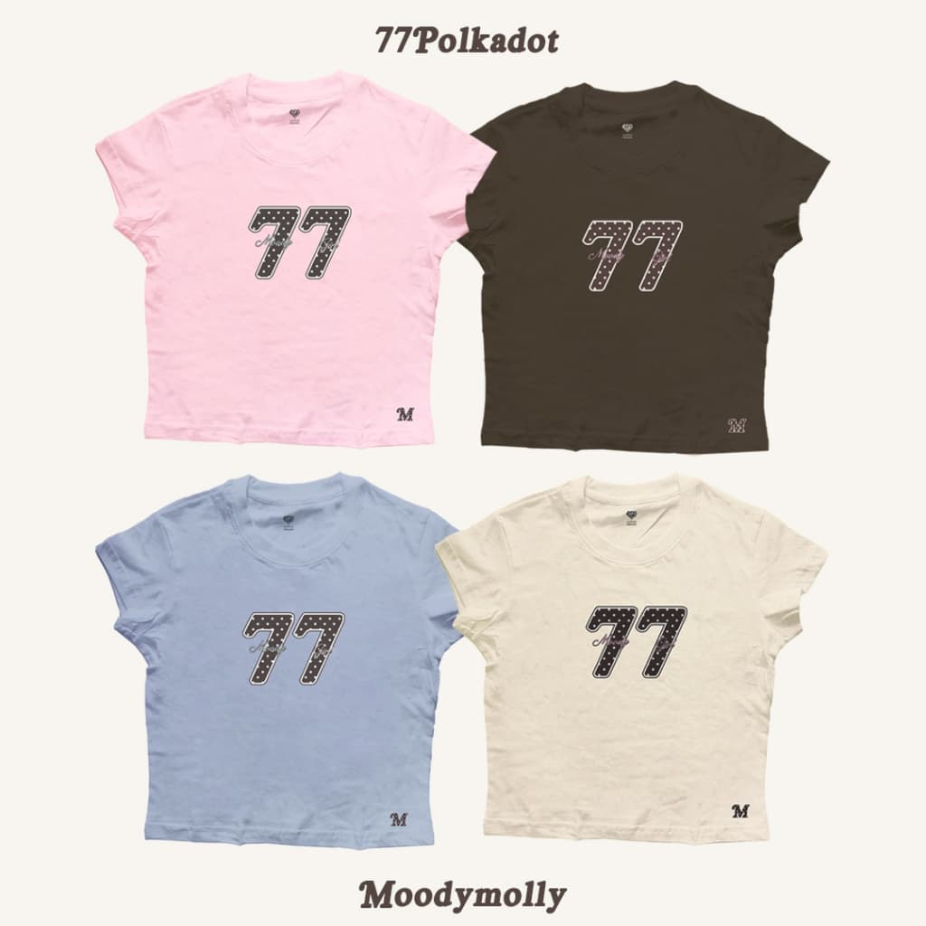 moodymolly เสื้อเบบี้ที เสื้อยืด Babytee 77 Polkadot BT รูปที่ 1