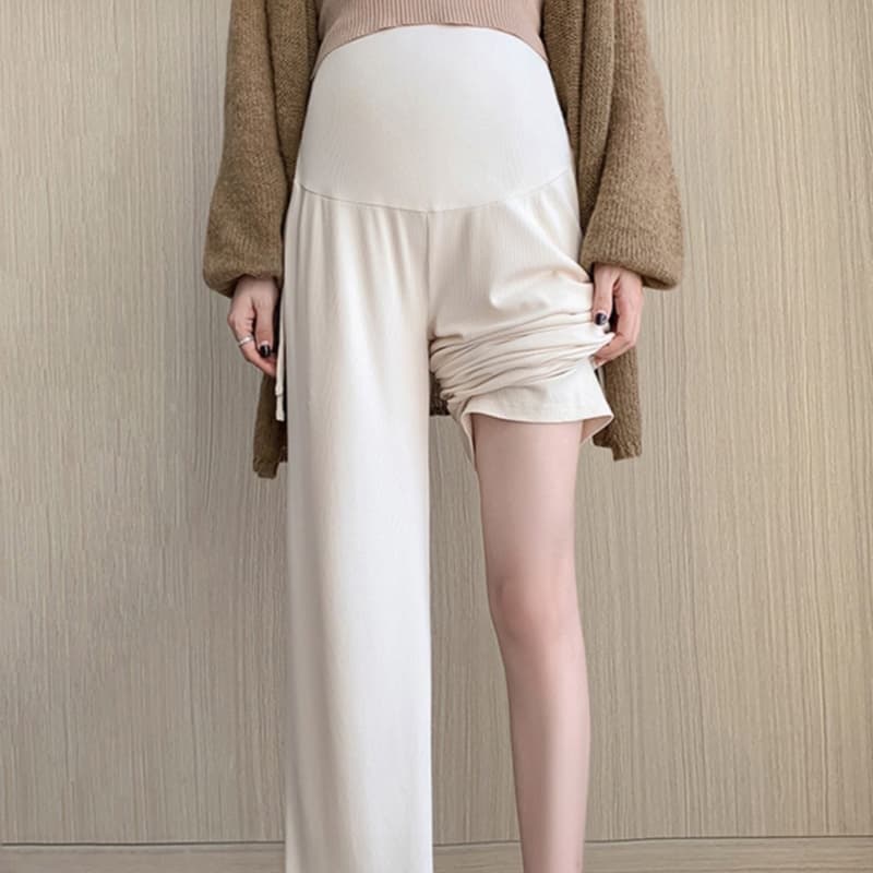 MACHIKO | L35 กางเกงขายาวคนท้อง พลีทเกาหลี มีโบว์ผูกด้านข้าง ใส่สบาย ใส่ได้ยันหลังคลอด รูปที่ 3