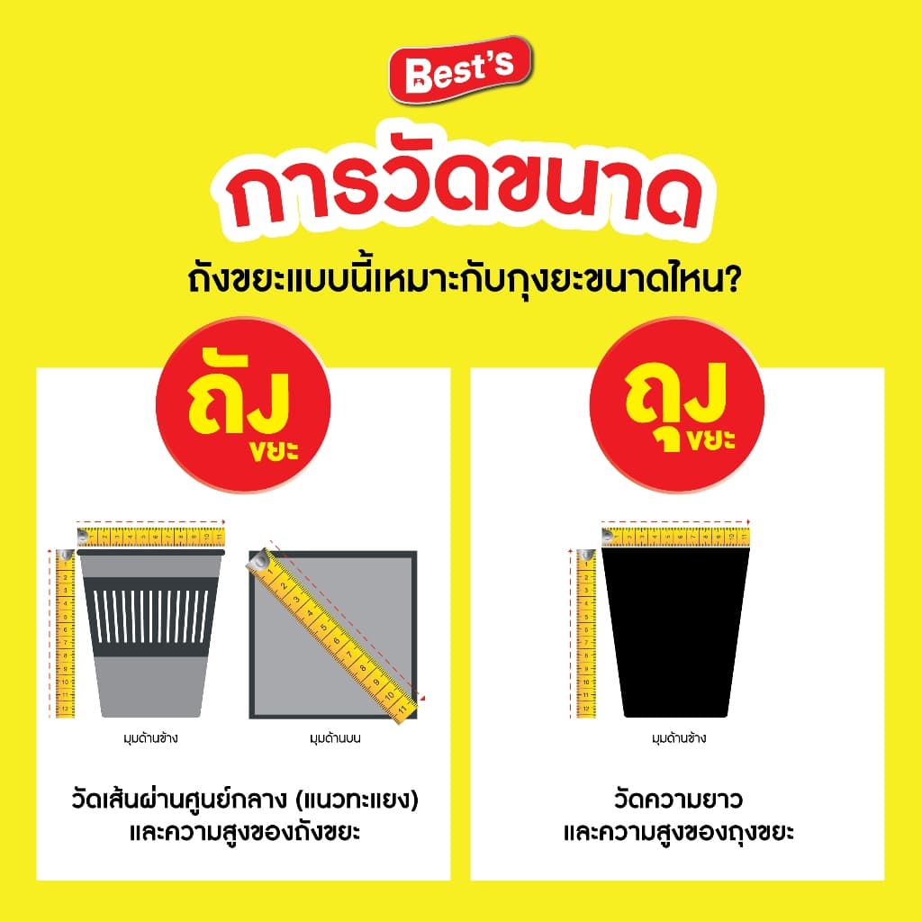 ถุงขยะแบบก้นถุงทรงกลมพร้อมเชือกรัดปากถุง แบบแพ็ก เบสส์ V.1 เลือกขนาดได้ รูปที่ 4