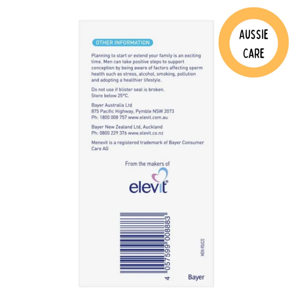 Menevit Pre-Conception for Men 30&90 capsules รูปที่ 4