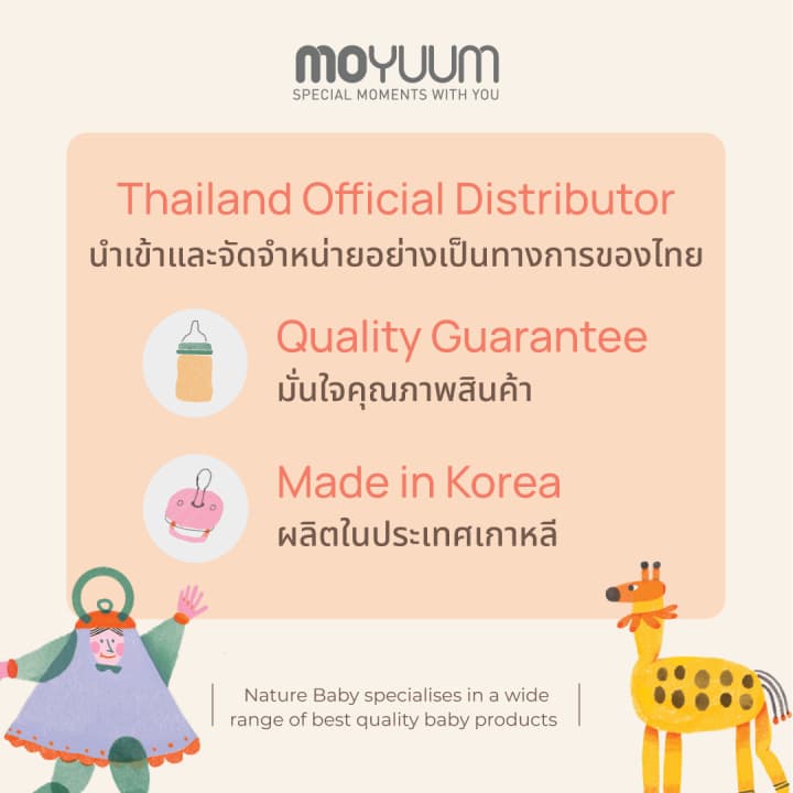 MOYUUM Gen3 ขวดนมเด็ก Premium PPSU โมยูม ALL IN ONE ขนาด 170ML พร้อมจุก Stage1 สำหรับ 0-3 เดือน รูปที่ 2
