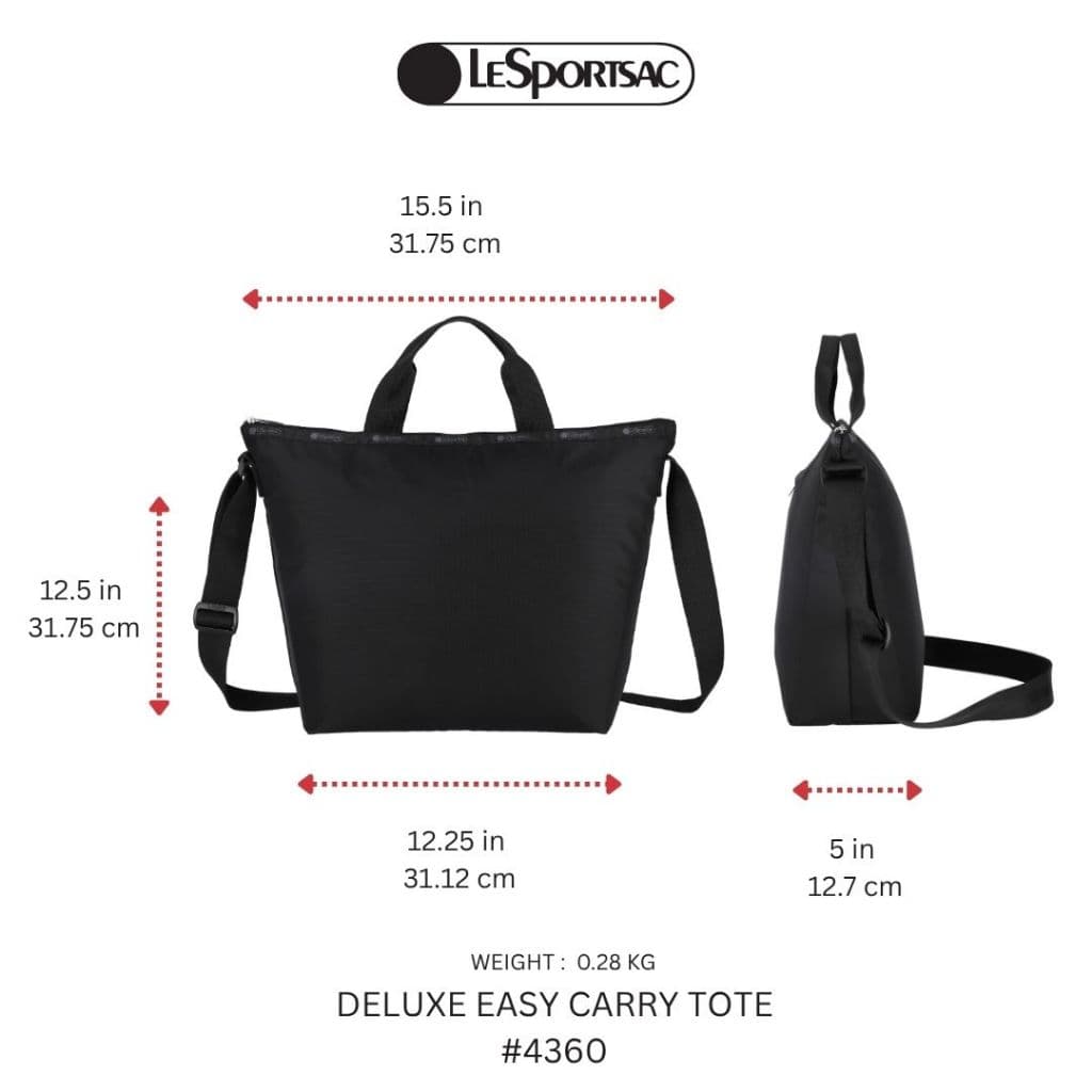 Lesportsac Deluxe Easy Carry Tote Crossbody Bag กระเป๋าสะพายข้างพาดลำตัว Style 4360 รูปที่ 2