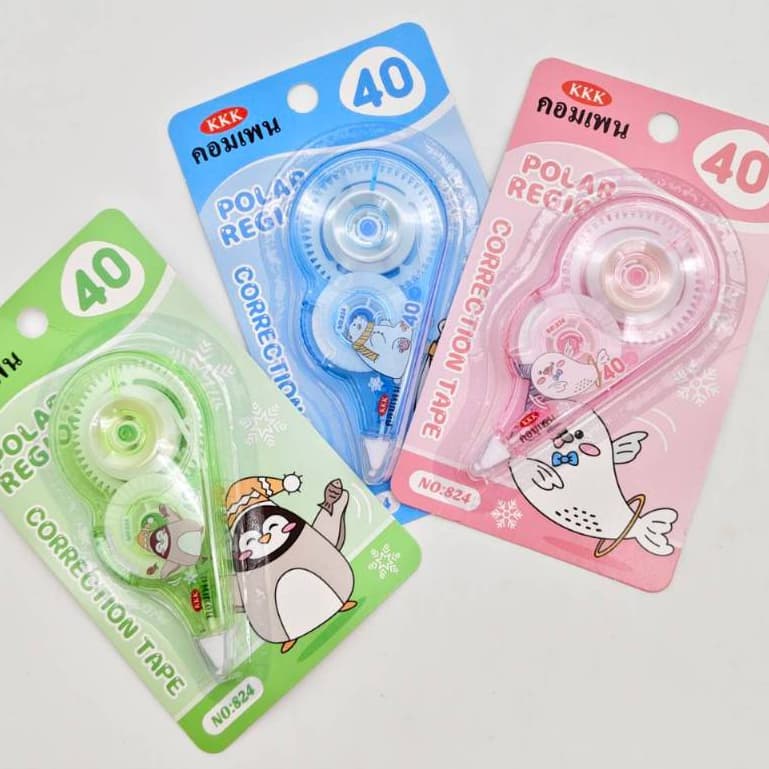 แพ็ค 12 ชิ้นสุ่มลาย KKK-KTS-SuperDเทปลบปากกา ลิควิดเทป ลายน่ารัก น่าใช้ ใช้ง่าย สะดวกสบาย ลื่นดี ไม่ติดขัด คละแบบ รูปที่ 4