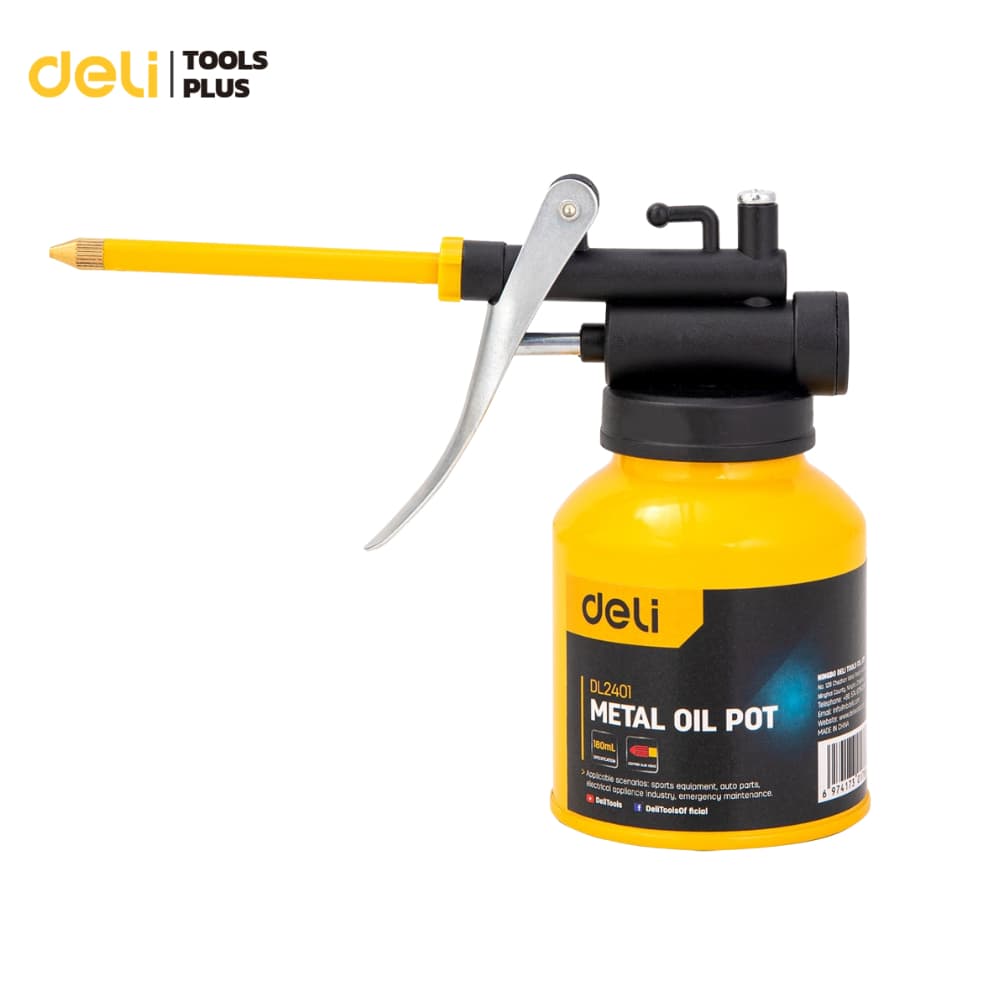 Deli กาหยอดน้ำมันเครื่อง กาน้ำมันเครื่อง 180ml สำหรับหยอดน้ำมันเครื่อง พ่นน้ำมันได้ดี Oil Gun