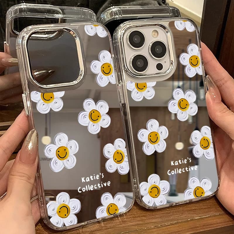 COD Case เคส iPhone 11 13 16 15 14 12 17 Pro Max เคสไอโฟน11 16promax Case ลายดอกไม้ กรณีโทรศัพท์มือถือชุบกระจก รูปที่ 3