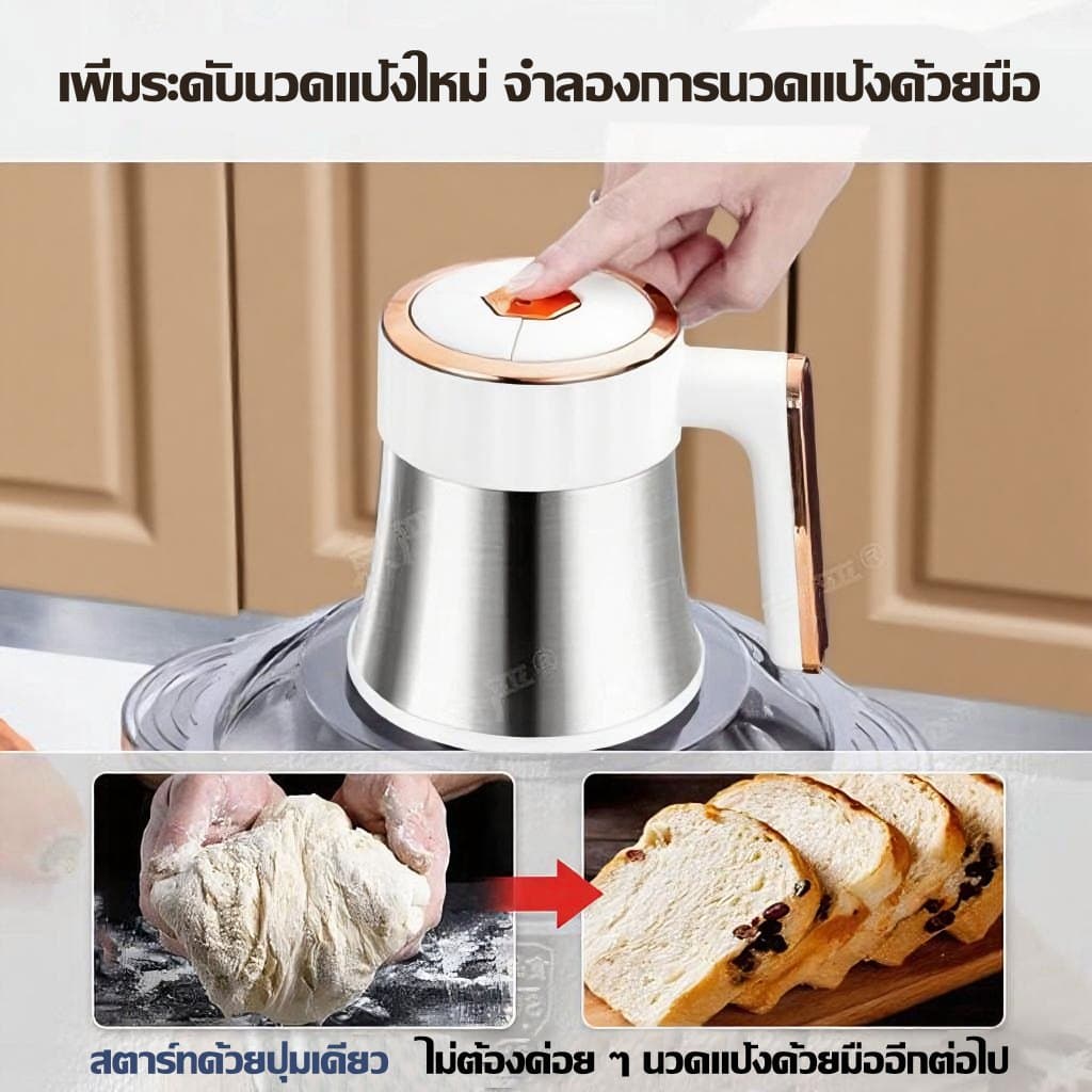รับประกัน10ปีเครื่องบดเนื้อ 5L 3500W ปรับได้5เกียร์ 4ใบมีด ทำสะอาดง่าย ครื่องบดเนื้อ เครื่องบดเนื้อไฟฟ้า เครื่องบดหมู รูปที่ 4