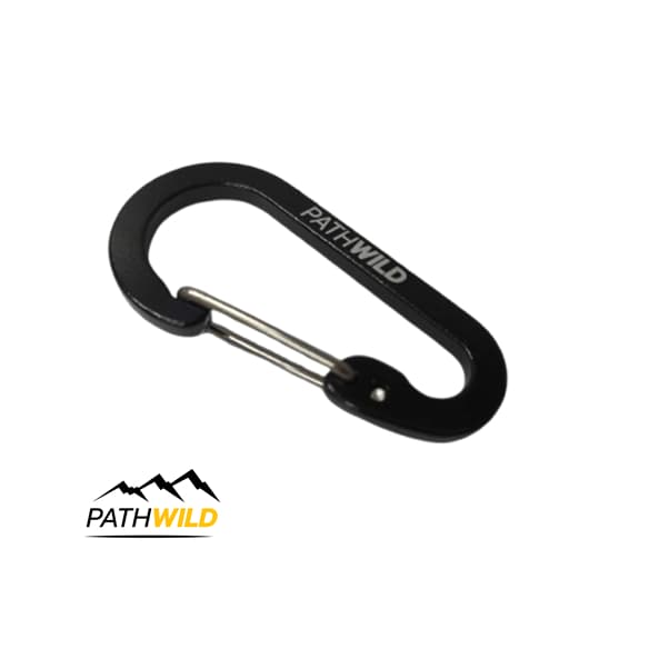 Pathwild Carabiner คาราไบเนอร์ขนาดเล็ก สีดำ สำหรับคล้องพวงกุญแจ ขวดน้ำ แขวนของเล็กๆน้อยๆ น้ำหนักเบา รูปที่ 2