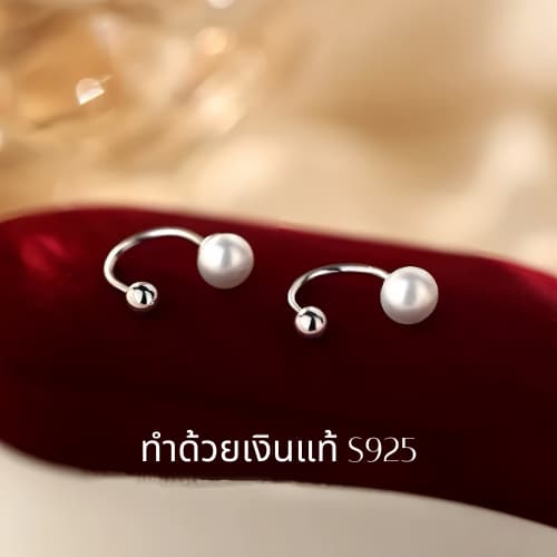 MEET ต่างหูเงิน Miss Eunna ต่างหูมุก ต่างหูแฟชั่น ตุ้มหูผู้หญิง ต่างหูมุก ตุ้มหูเงิน รูปที่ 7