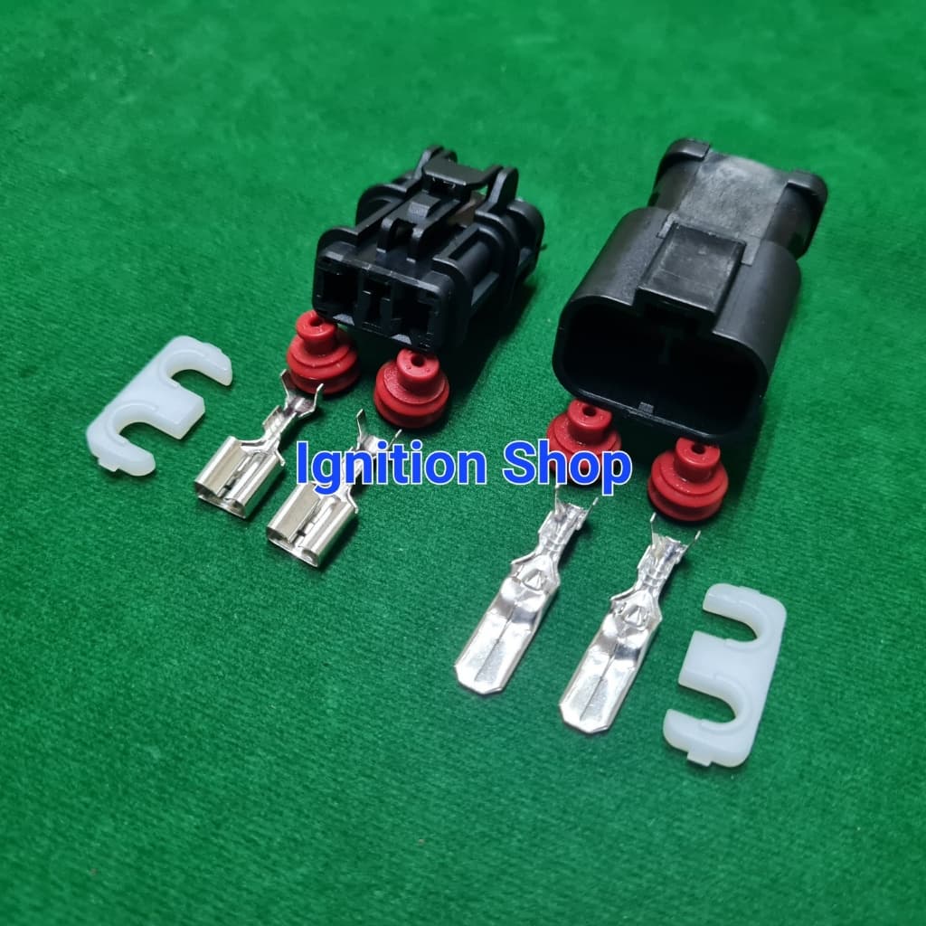 ปลั๊กมอเตอร์พัดลมหม้อน้ำ มอเตอร์พัดลมแอร์ Honda ตัวผู้ ตัวเมีย พร้อมขั้วต่อและลูกยาง รูปที่ 1