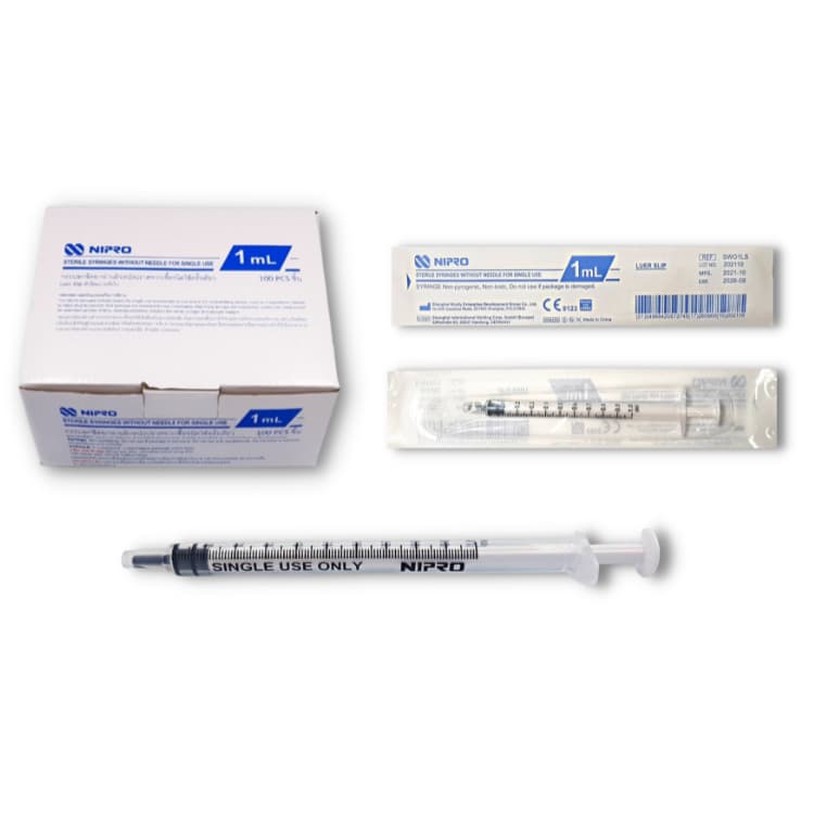 Syringe Nipro ไซริงค์ ขนาด 1 3 5 10 20 50 ml หลอดฉีดยา LS,LL,LDS รูปที่ 3
