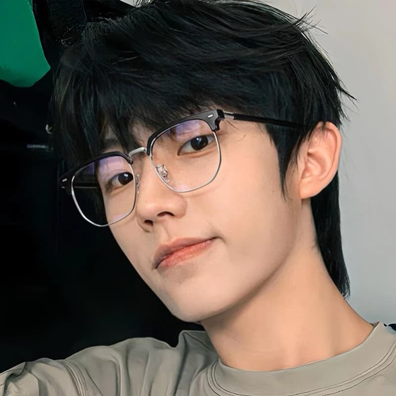 แว่นตาสายตาสั้นกึ่งกรอบเลนส์เปลี่ยนแสงอัตโนมัติแฟชั่นแว่นตาป้องกันรังสีสไตล์เกาหลี BS109 2 รูปที่ 7