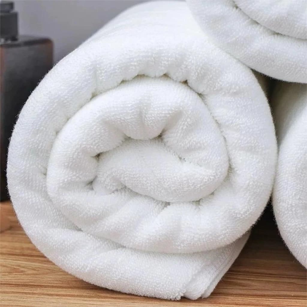 ผ้าเช็ดตัว ผ้าขนหนู เกรดโรงแรม COTTON 100% ขนคู่ 15 ปอนด์ ขนาด 70*140 นิ้ว 400 กรัม ผ้าขนหนู / ผ้าเช็ดตัวผืนใหญ่. รูปที่ 7