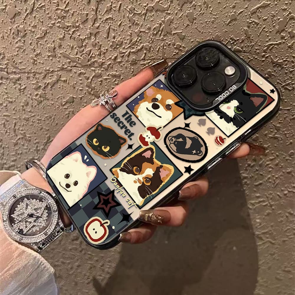 เคส For Samsung A56 5G A07 A17 A55 5G A05S A06 A15 A16 A35 A54 A26 A36 A22 5G เคส TPU แบบด้านลายแมวดำสุดน่ารัก IMD รูปที่ 7