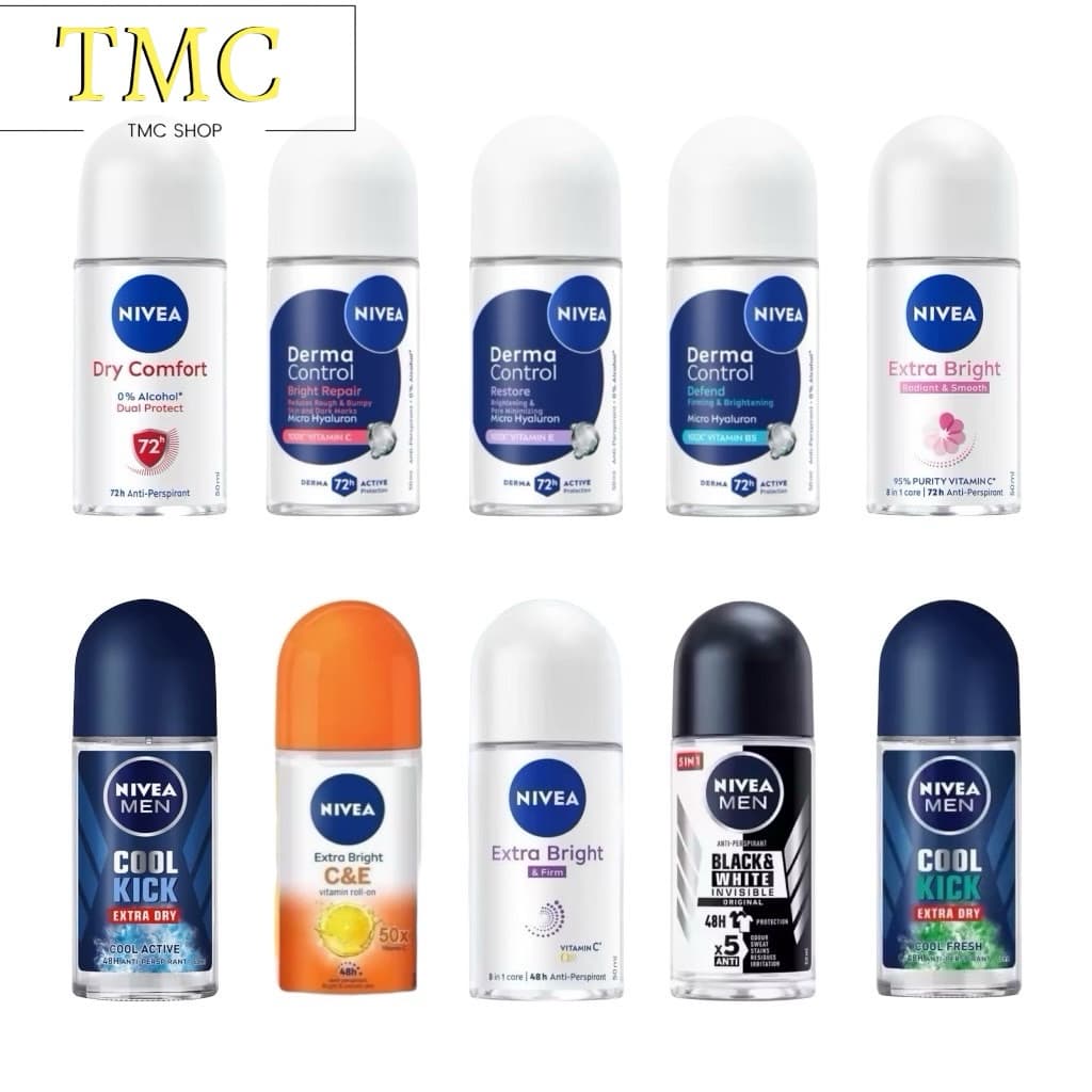 นีเวีย โรลออน 50 มล. NIVEA ROLL ON ผลิตภัณฑ์ลดเหงื่อและช่วยระงับกลิ่นกาย รูปที่ 1