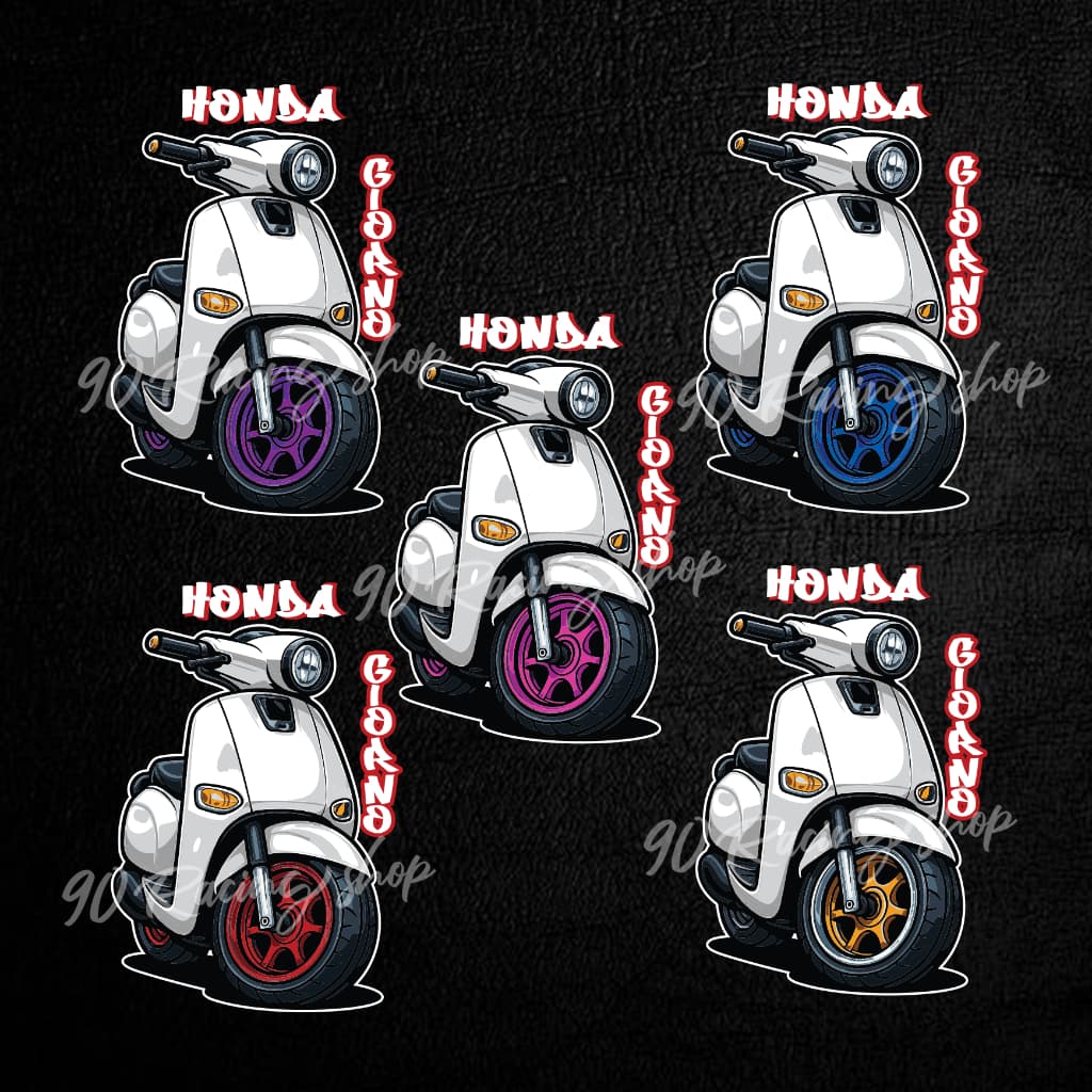 สติกเกอร์จิออโน่ สติกเกอร์ติดรถและโทรศัพท์ ลาย GIORNO มีสีรถให้เลือกถีง9สี และเลือกสีล้อได้ ดีไซน์โดดเด่นไม่ซ้ำใค รูปที่ 4