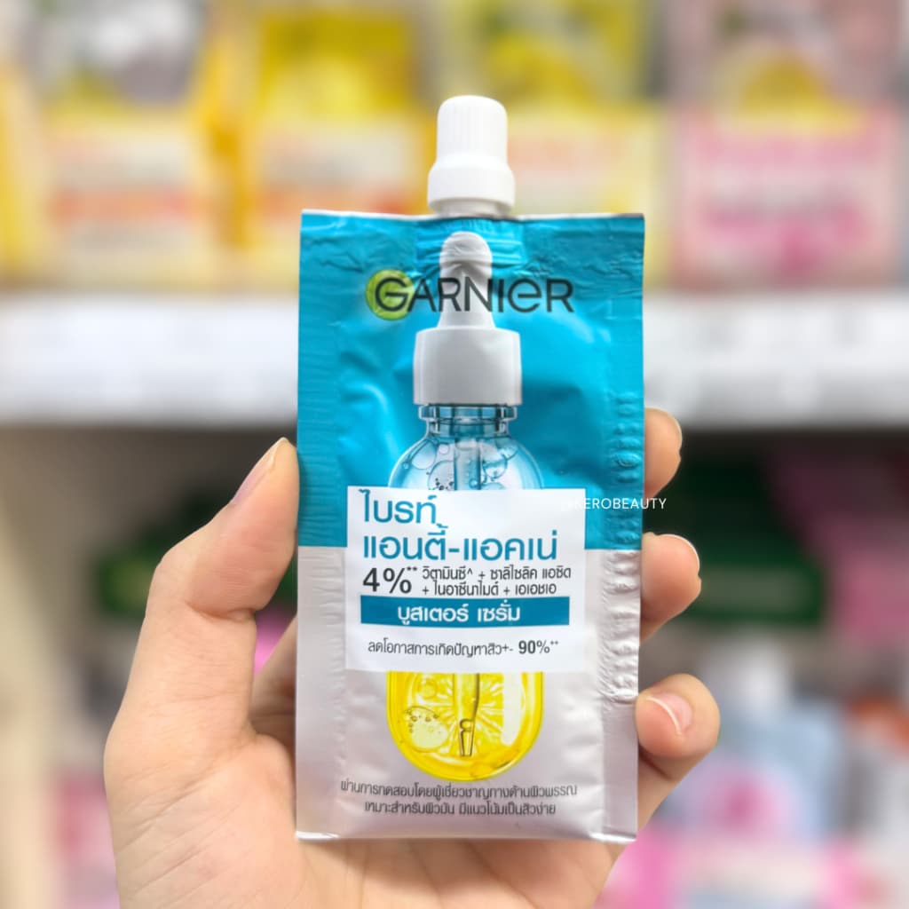 การ์นิเย่ ไบรท์ คอมพลีท / Garnier Vitamin C Bright Complete แบบซอง รูปที่ 6