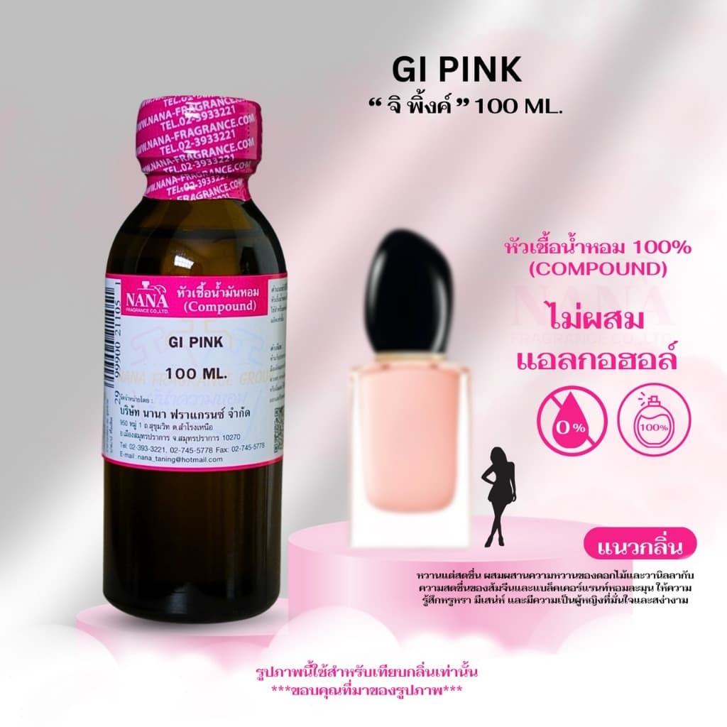หัวเชื้อน้ำหอม 100% จิ พิ้งค์ รูปที่ 1