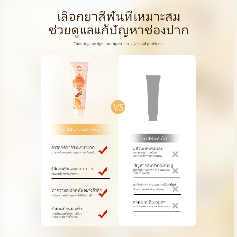 Bodana ยาสีฟันสารสกัดรังนก Bodana ขนาด 110g ฟันขาวใส ขจัดคราบฟัน สูตรธรรมชาติ 100% ไม่มีฟลูออไรด์ รูปที่ 8