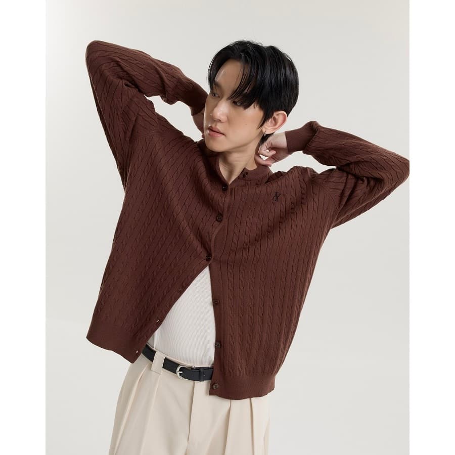 REEVE TWIST CARDIGAN - เสื้อคาร์ดิแกนถัก ผ้าKnit รูปที่ 6